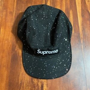 SUPREME black sequins Camp Cap *NWT*